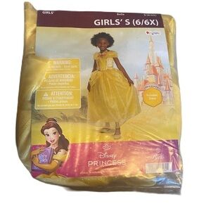 Disney Belle Gown Dress NEW XS 4/5 Small 6/6X Gold Yellow Beauty & Beast